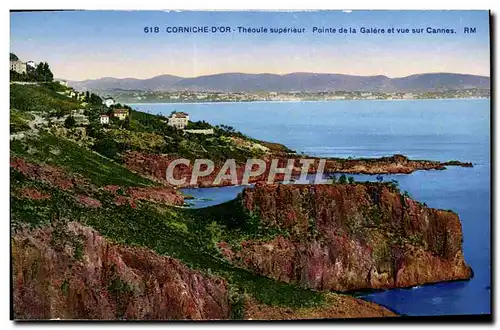 Ansichtskarte AK Corniche D&#39Or Theoule Superieur Pointe De La Galere Et Vue Sur Cannes