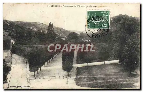 Cartes postales Tonnerre Promenade Du Patis a vol d&#39oiseau