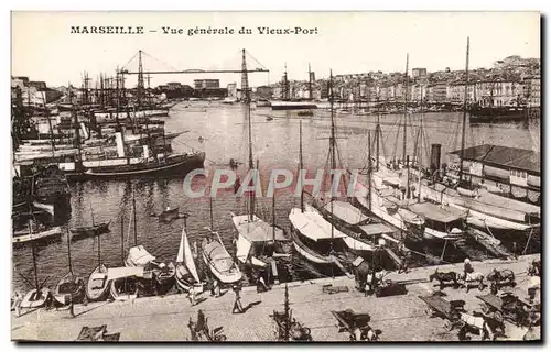 Ansichtskarte AK Marseille Vue Generale Du Vieux Port Bateaux