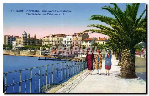 Ansichtskarte AK Saint Raphael Boulevard Felix Martin Promenade Des Palmiers