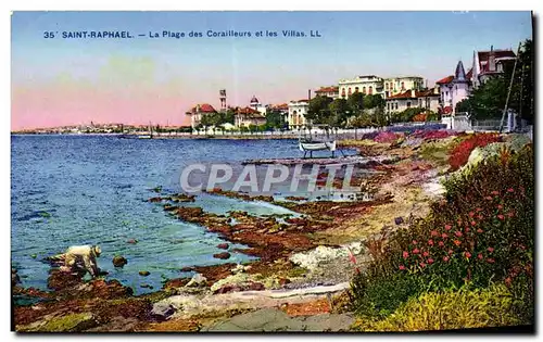 Ansichtskarte AK Saint Raphael La Plage Des Corailleurs Et Les Villas