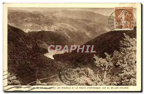 Cartes postales Vallee De La Doller Le Lac D&#39Alfeld Et La Route Strategique Vue Du Ballon D&#39Alsace