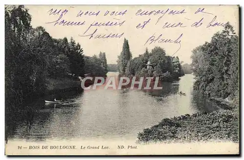 Ansichtskarte AK Bois De Boulogne Le Grand Lac Paris