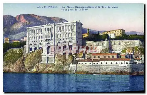 Cartes postales Monaco Le Musee Oceanographique et La Tete De Chien