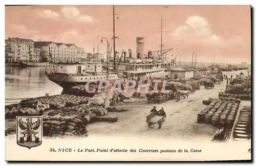 Cartes postales Nice Le Port Point D'Attache Des Courriers Postaux De La Corse