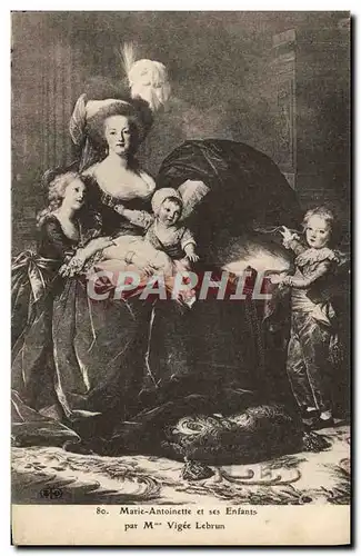 Ansichtskarte AK Marie Antoinette Et Ses Enfants Par Vigee Lebrun