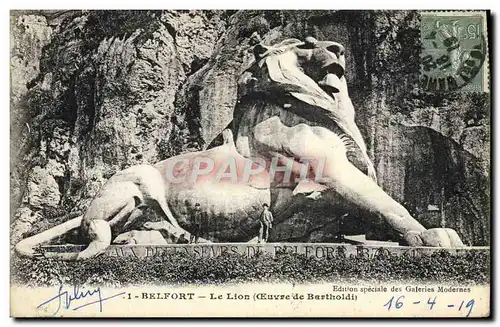 Cartes postales Belfort Le Lion Bartholdi