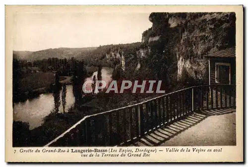 Ansichtskarte AK Grotte du Grand Roc a Laugerie Basse Vallee de la Vezere en aval vue de la terrasse du Grand Roc