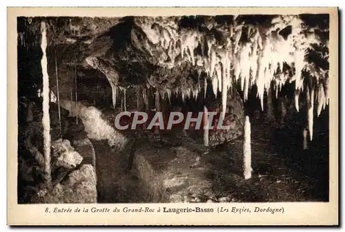 Cartes postales Entree de la grotte du Grand Roc a Laugerie Basse