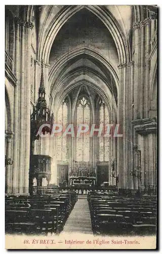 Ansichtskarte AK Evreux Interieur De I&#39Eglise Saint Taurin