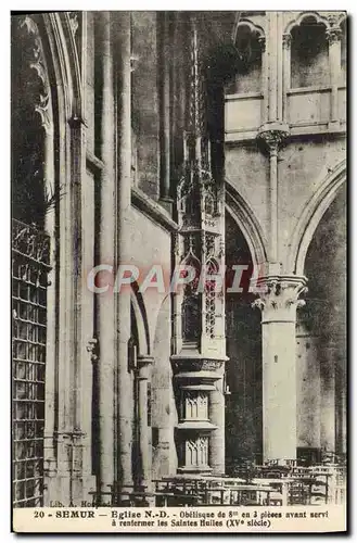 Cartes postales Semur Abside De I&#39Eglise Notre Dame Obelisque