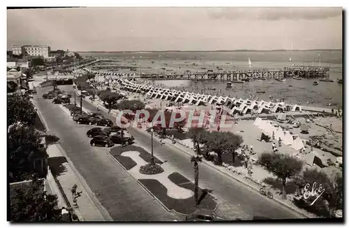 Cartes postales moderne Arcachon Gironde Vue D&#39Ensemble De La Plage Et De La Jetee Thiers