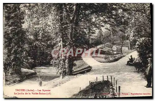 Cartes postales Troyes Les Squares le Jardin De La Vallee Suisse