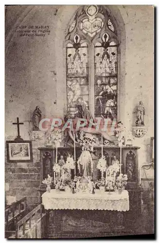 Cartes postales Camp De Mailly Interieur De I'Eglise du petit Mailly