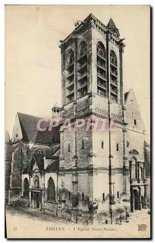 Cartes postales Troyes L'Eglise Saint Nizier