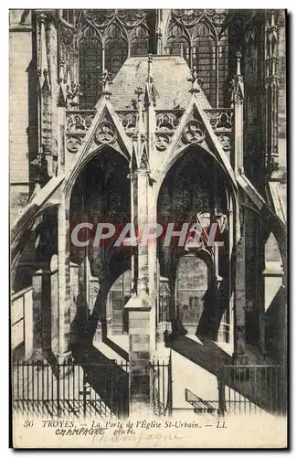 Cartes postales Troyes La Porte De I'Eglise St Urbain