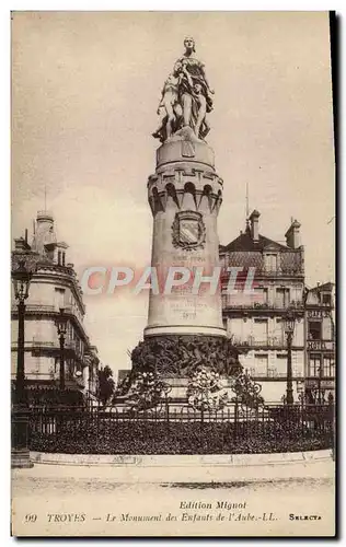 Cartes postales Troyes Le Monument Des Enfants De I'Aube