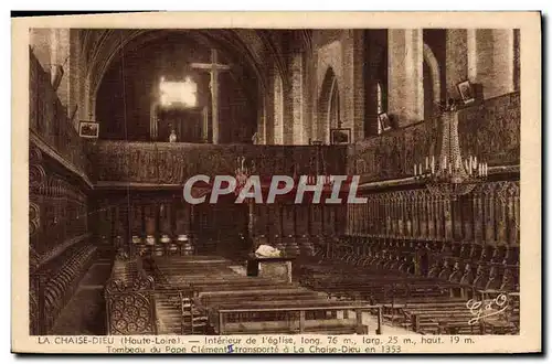 Cartes postales La Chaise Dieu Interieur De I&#39Eglise Long Tombeau Du Pape Clement