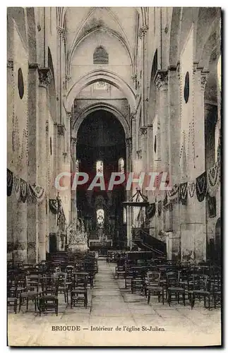 Cartes postales Brioude Interieur De I'Eglise St Julien