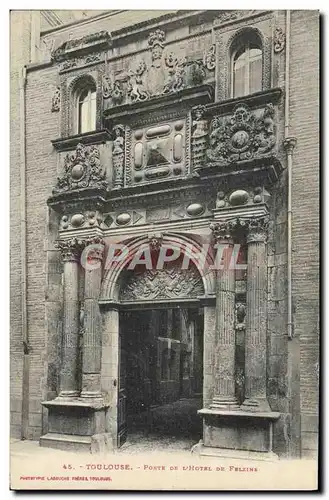 Cartes postales Toulouse Porte De L&#39Hotel De Felzine