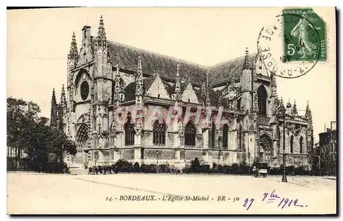 Cartes postales Bordeaux L'Eglise St Michel