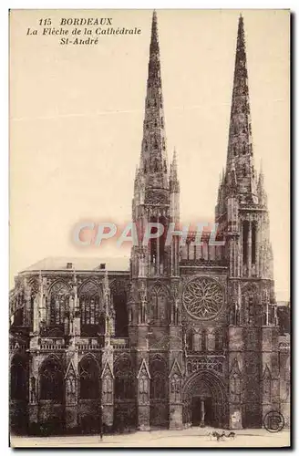 Cartes postales Bordeaux La Fleche De La Cathedrale St Atidre