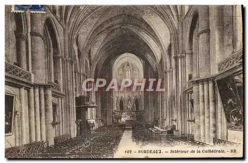 Cartes postales Bordeaux Interieur De La Cathedrale