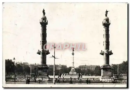 Cartes postales Bordeaux Les Colonnes Rostrales Et La Place Des Quiconces