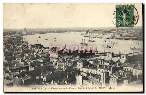 Cartes postales Bordeaux Panorama De La Rade Vue De I&#39Eglise St Michel