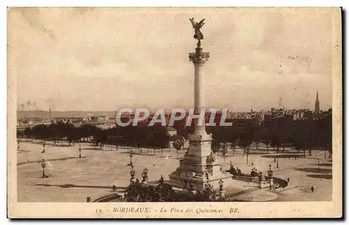 Cartes postales Bordeaux La Place Des Quinconces