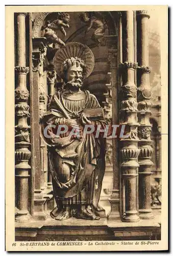 Cartes postales St Bertrand De Comminges La Cathedrale Statue de St Pierre