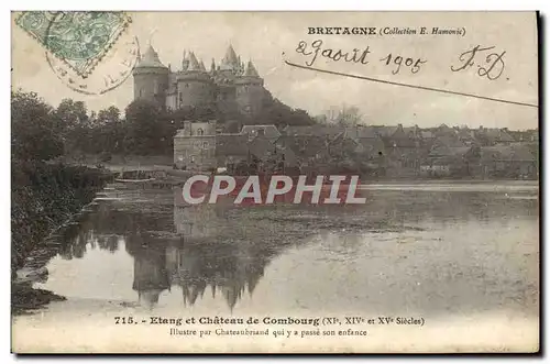 Cartes postales Combourg Le Chateau Etang