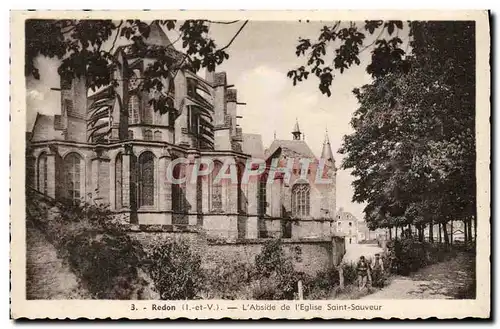 Cartes postales Redon L&#39abside de l&#39eglise Saint Sauveur