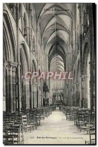 Ansichtskarte AK Dol de Bretagne La Nef de la Cathedrale