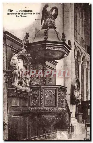 Ansichtskarte AK Perigueux Interieur de L&#39Eglise de la Cite La Chaire