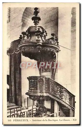 Ansichtskarte AK Perigueux Interieur de la basilique La chaire