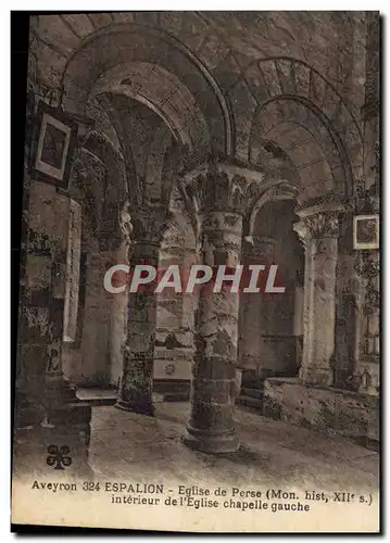 Cartes postales Espallon Eglise de Perse interieur de l'eglise chapelle gauche