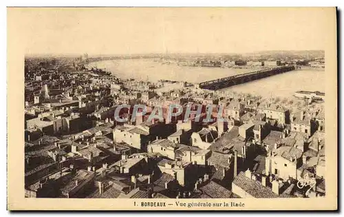 Cartes postales Bordeaux Vue Generale Sur la Rade