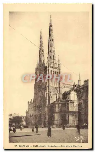 Cartes postales Bordeaux Cathedrale St Andre Les Deux fleches