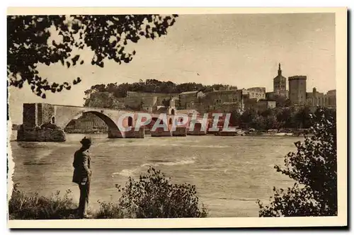 Cartes postales Avignon Le pont Saint Benezet et le Rhone