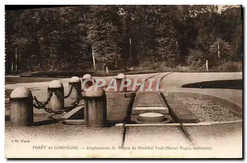 Cartes postales Foret de Compiegne Emplacement du Wagon du Marechal Foch