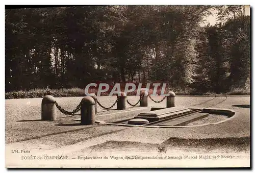 Ansichtskarte AK Foret de Compiegne Emplacement du wagon