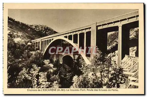 Cartes postales Environs de L&#39Escarene Le Nouveau Pont Route des Ecluses de Peille