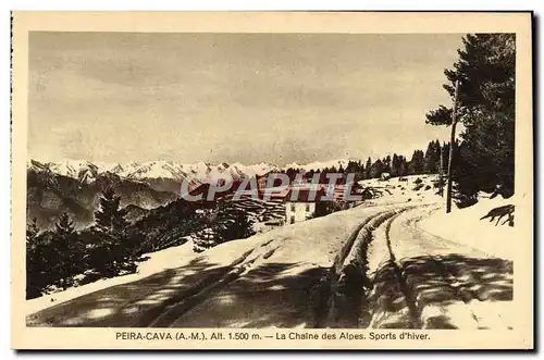 Ansichtskarte AK Peira Cava La chaine des Alpes