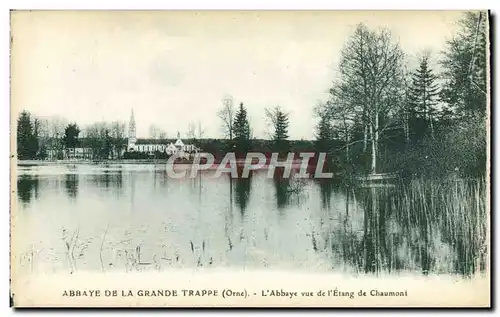 Cartes postales Abbaye De La Grande Trappe L'abbaye vue de l'etang de Chaumont