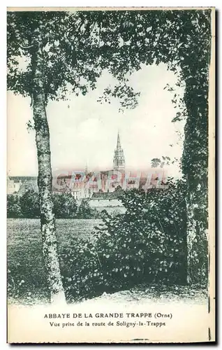 Cartes postales Abbaye De La Grande Trappe Vue prise de la route de Soligny la Trappe