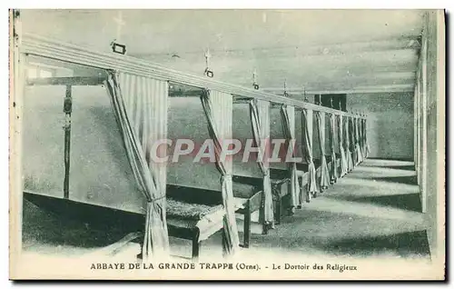 Ansichtskarte AK Abbaye De La Grande Trappe Le dortoir des religieux