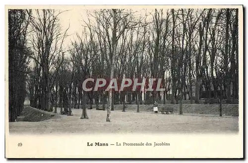 Ansichtskarte AK Le Mans La Promenade des Jacobins