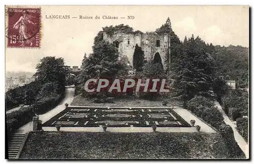 Cartes postales Langeais Ruines du Chateau