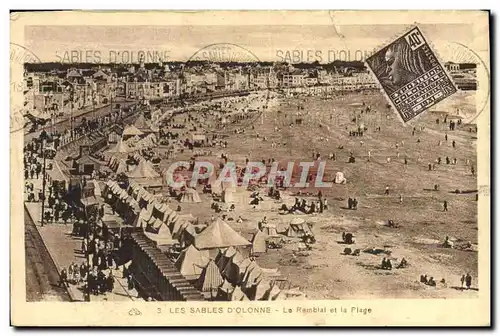 Cartes postales Les Sables d&#39Olonne Le Remblai et la Plage